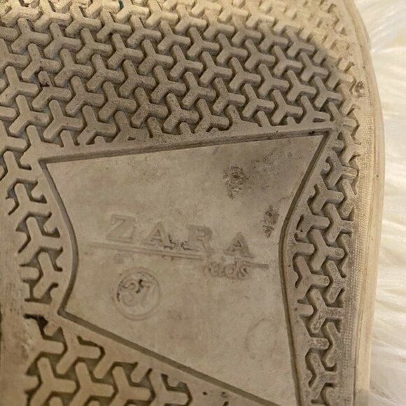 Zara Kids Sneakers 37 Laces Green - Picture 6 of 7